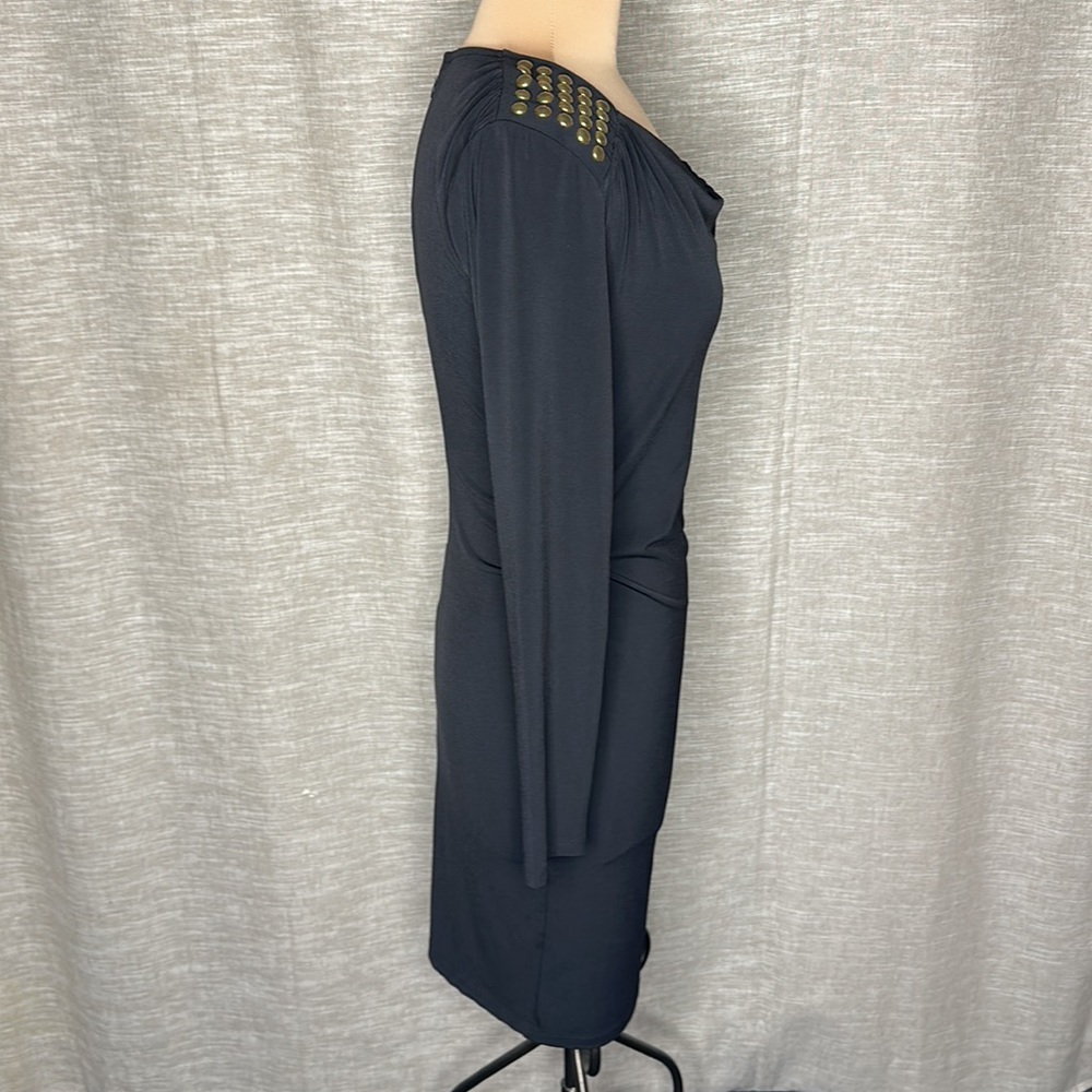 Michael Kors Black L/S Dress with Brass Detail - Picture 5 of 7